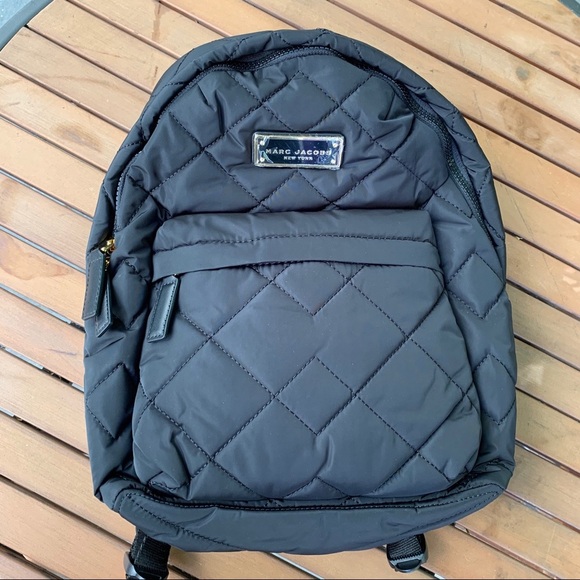 Marc Jacobs Quilted Black Nylon School Backpack - Picture 1 of 11
